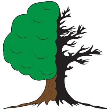 Living dead tree Stock Illustration