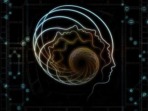 The Living Human Technology 스톡 일러스트