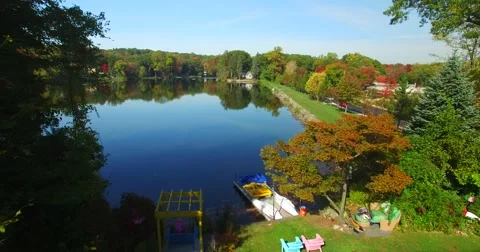 Living by the lake Stock Footage 56833502