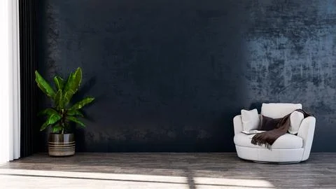 Living room 3d render Stock Illustration