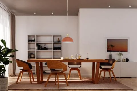 Living room 3d render Stock Illustration