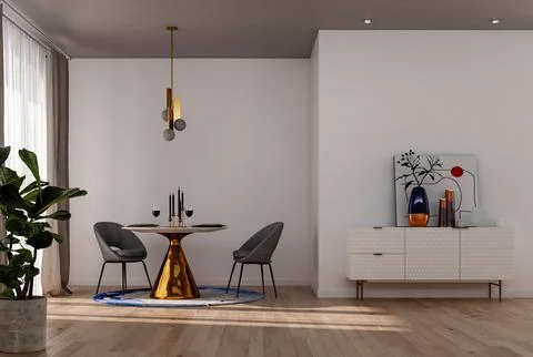 Living room 3d render Stock Illustration