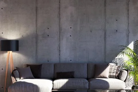 Living room 3d render Stock Illustration