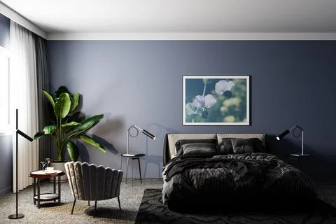Living room 3d render Stock Illustration