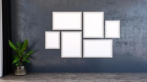 Living room 3d render Stock Illustration