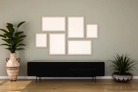 Living room 3d render Stock Illustration