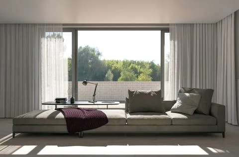 Living room 3d render Stock Illustration