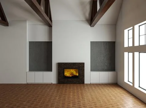 Living room 3d render Stock Illustration