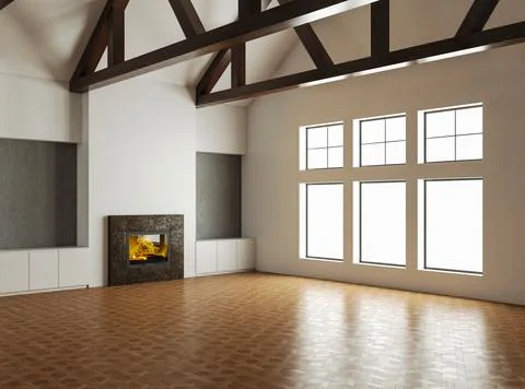 Living room 3d render Stock Illustration