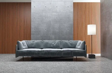 Living room 3d render Stock Illustration