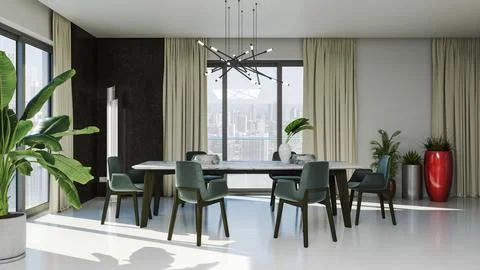 Living room 3d render Illustrazione stock