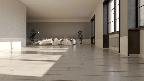 Living room 3d render Stock Illustration