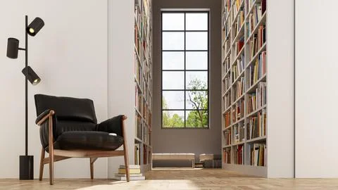 Living room 3d render Stock Illustration