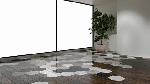 Living room 3d render Stock Illustration