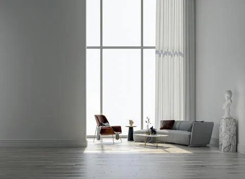 Living room 3d render Stock Illustration