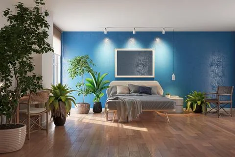 Living room 3d render Stock Illustration