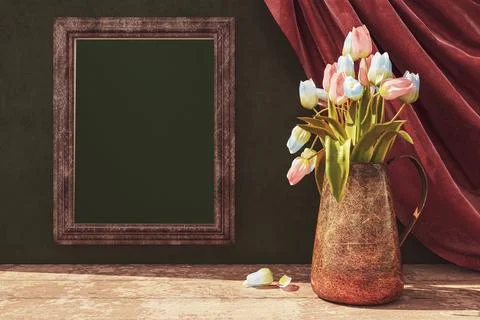 Living room 3d render Stock Illustration