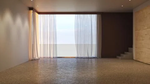 Living room 3d render Stock Illustration
