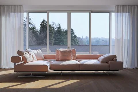 Living room 3d render Stock Illustration