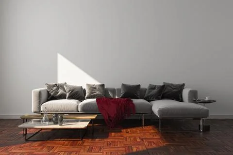 Living room 3d render Stock Illustration