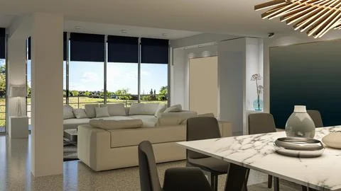 Living room 3d render Stock Illustration