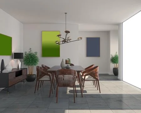 Living room 3d render Stock Illustration