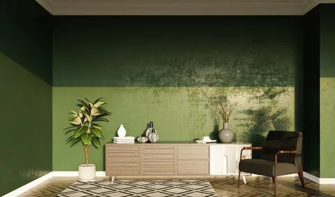 Living room 3d render Stock Illustration