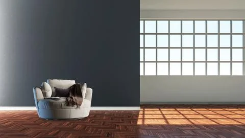 Living room 3d render Stock Illustration