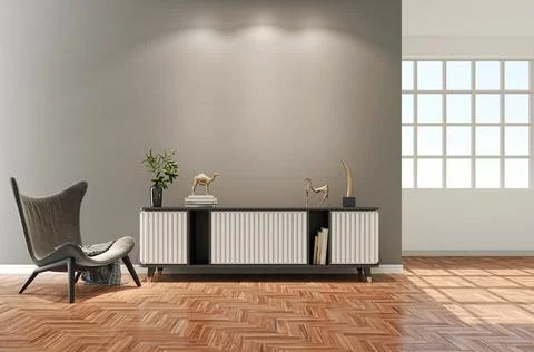 Living room 3d render Stock Illustration