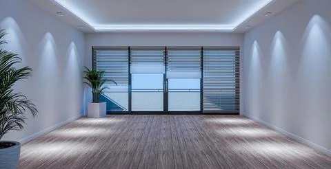 Living room 3d render Stock Illustration