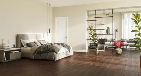Living room 3d render Stock Illustration