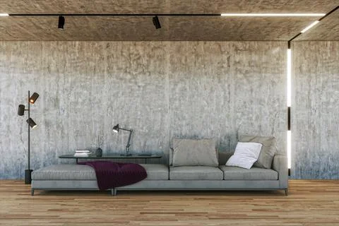 Living room 3d render Stock Illustration