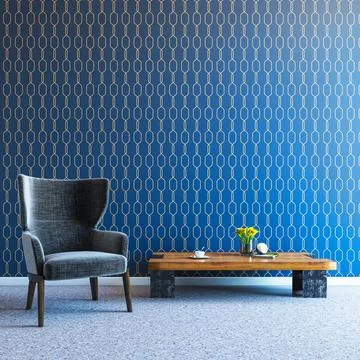 Living room 3d render Stock Illustration