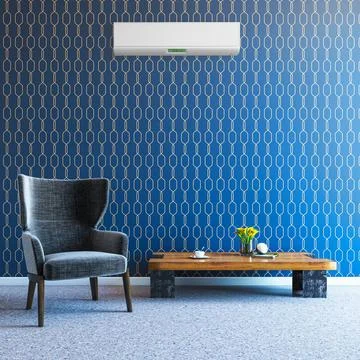 Living room 3d render Stock Illustration