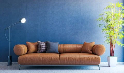 Living room 3d render Stock Illustration