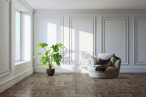 Living room 3d render Stock Illustration