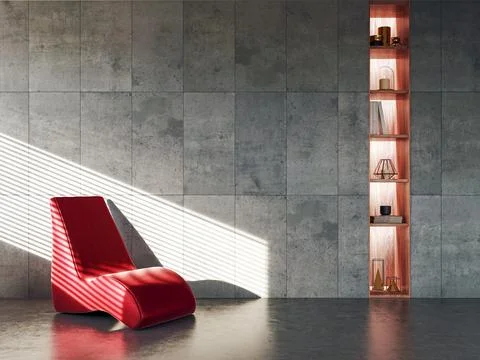 Living room 3d render Stock Illustration