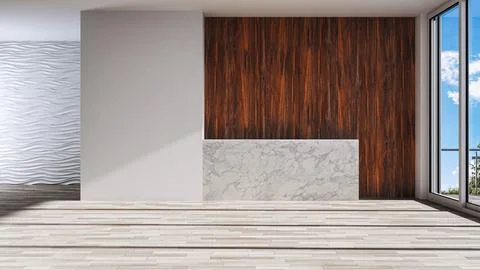 Living room 3d render Stock Illustration