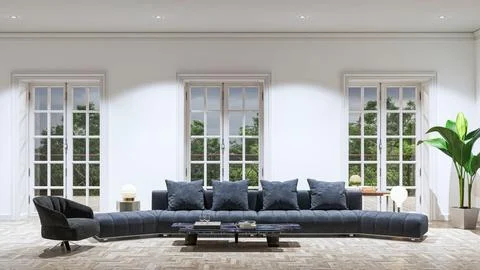 Living room 3d render Stock Illustration