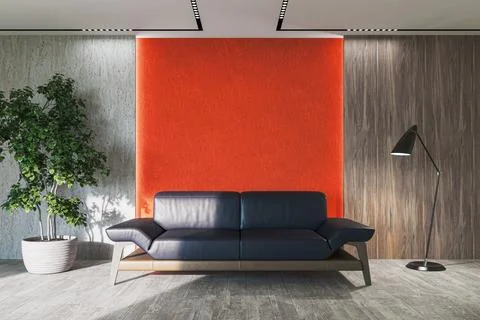 Living room 3d render Illustrazione stock