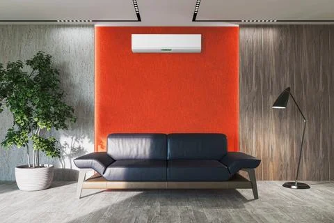 Living room 3d render Stock Illustration