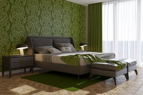 Living room 3d render Stock Illustration