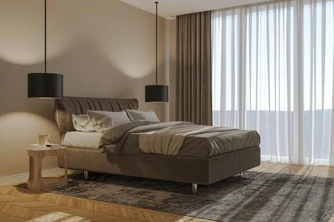 Living room 3d render Stock Illustration