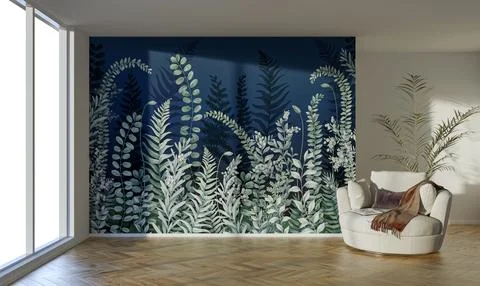 Living room 3d render Stock Illustration