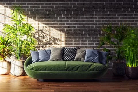 Living room 3d render Stock Illustration
