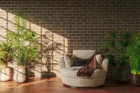 Living room 3d render Stock Illustration