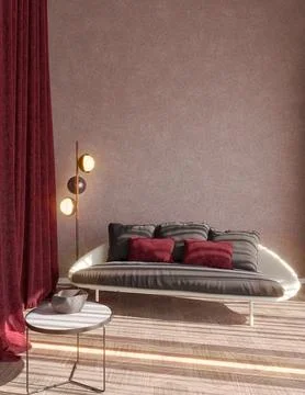 Living room 3d render Stock Illustration