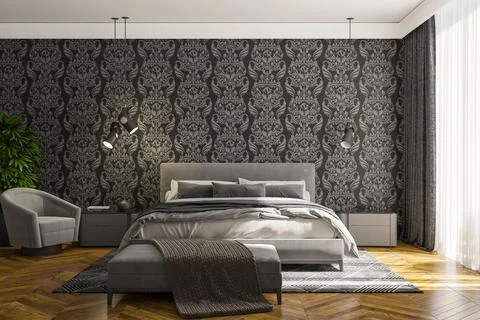 Living room 3d render Stock Illustration