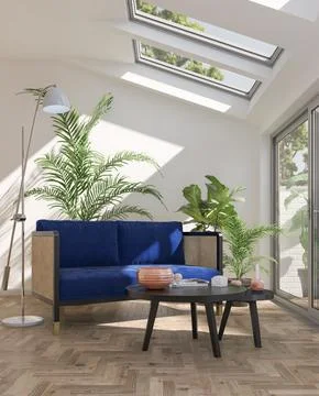 Living room 3d render Illustrazione stock