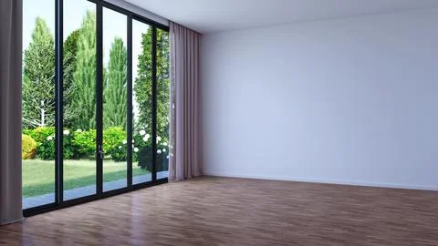 Living room 3d render Stock Illustration